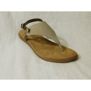 W622 White Mountain Taupe London Thong Slingback Sandal Size 6.5 M